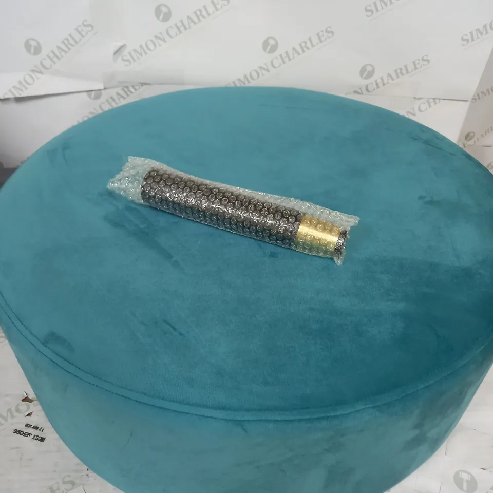 MY HOME STORIES FOOTSTOOL WITH GOLD TIPPED LEGS