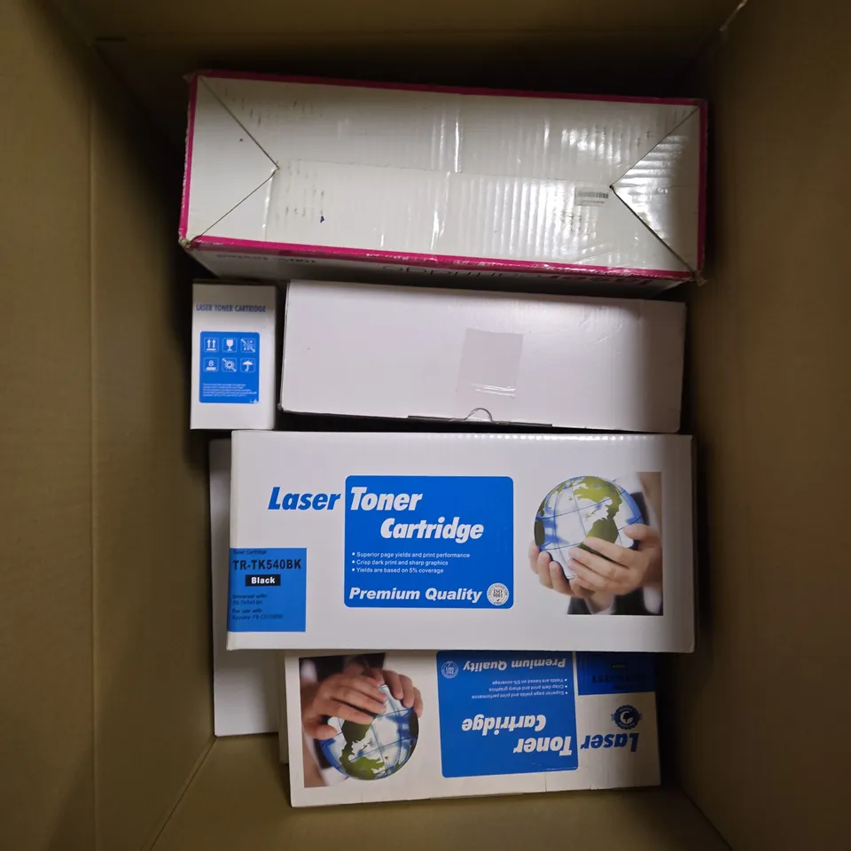 BOX OF APPROXIMATELY 8 ASSORTED BOXED LASER TONER CARTRIDGES IN VARIOUS MODELS