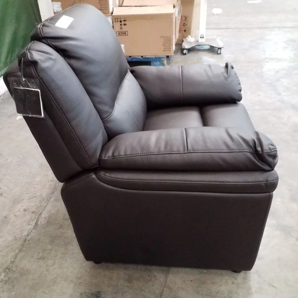 QUALITY DESIGNER DANIELLE ARMCHAIR - BLACK LEATHER 