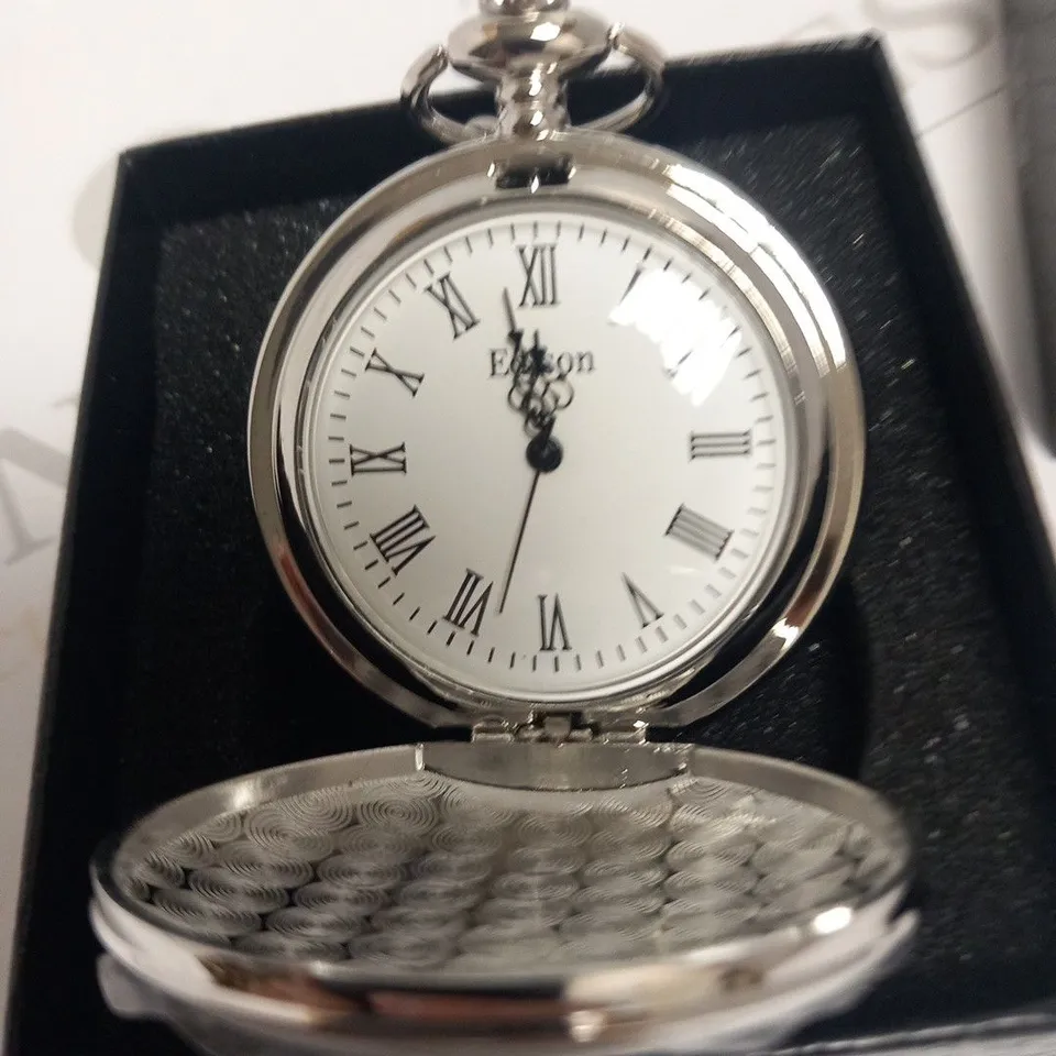 MENS EDISON POCKET WATCH WITH CHAIN – BRAND NEW IN BOX