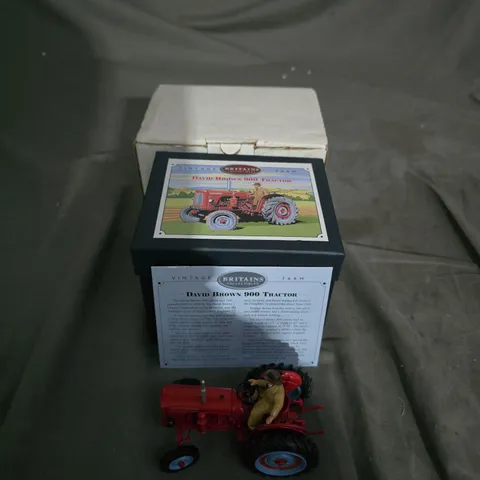 BRITAINS VINTAGE DAVID BROWN 900 TRACTOR – TOY WITH DRIVER .