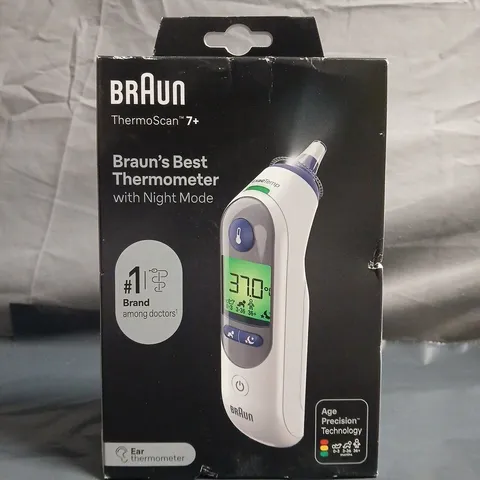 BRAUN THERMOSCAN 7+ EAR THERMOMETER – BOXED