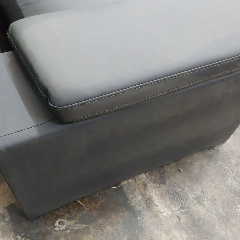 DESIGNER TWO SEATER BASE GREY LEATHER 