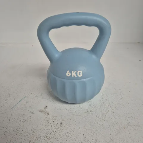 6KG KETTLEBELL – BLUE PLASTIC-COATED FITNESS WEIGHT