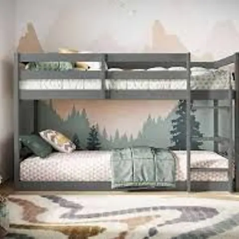 BOXED FLAIR SHASHA LOW BUNK BED - GREY (3 BOXES)