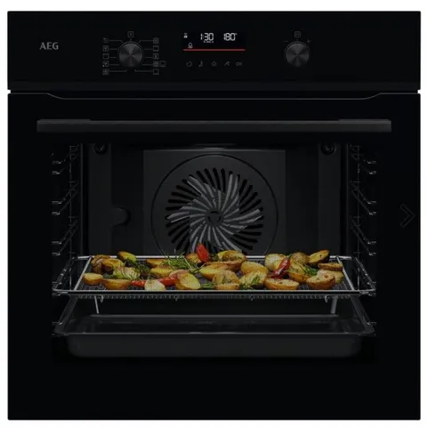 AEG 6000 NBS6P521AB SENSECOOK PYROLYTIC SINGLE OVEN - GLOSS BLACK