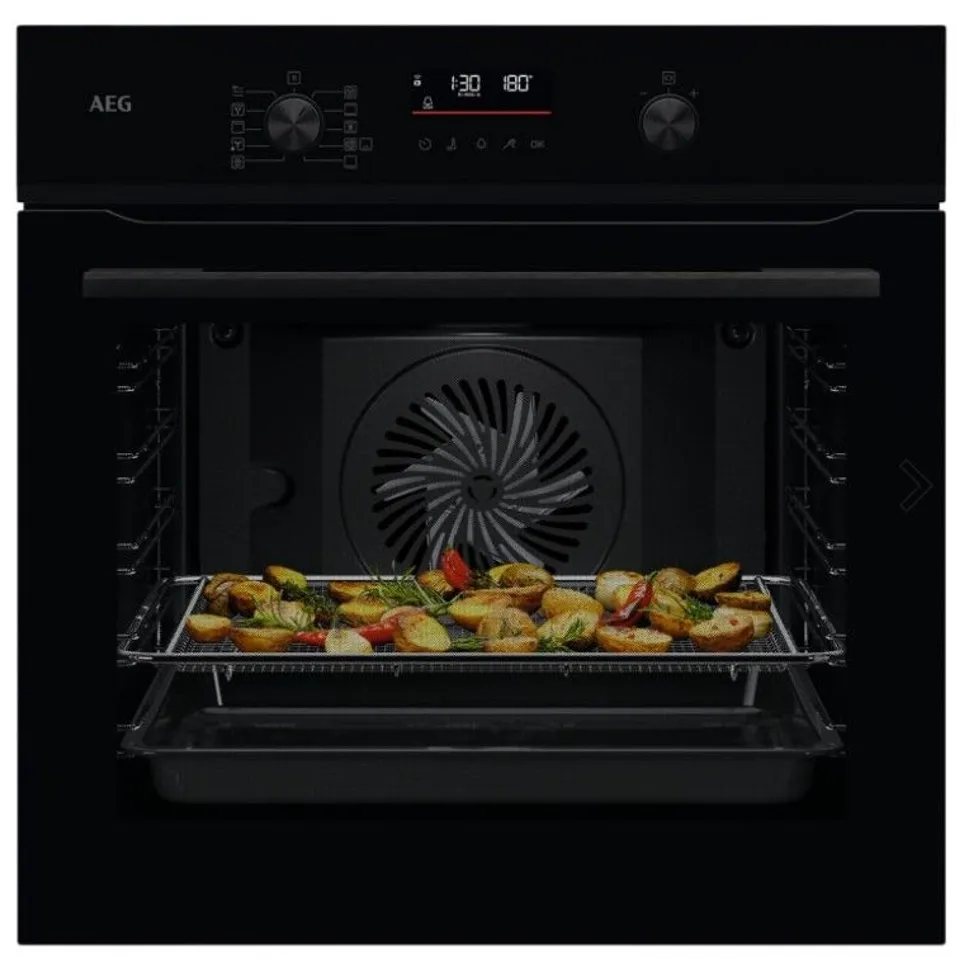 AEG 6000 NBS6P521AB SENSECOOK PYROLYTIC SINGLE OVEN - GLOSS BLACK