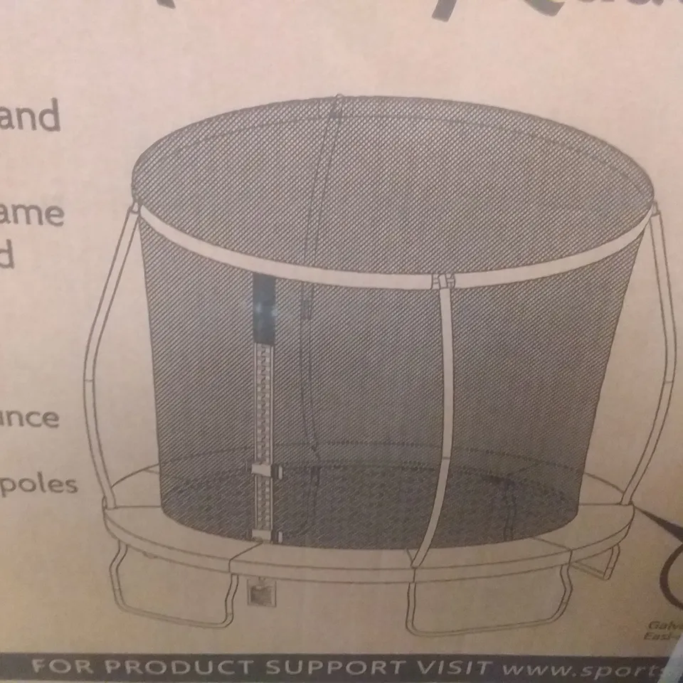 BOXED SPORTSPOWER 10FT TRAMPOLINE WITH EASI-STORE FOLDING ENCLOSURE (1 BOX) RRP £189.99