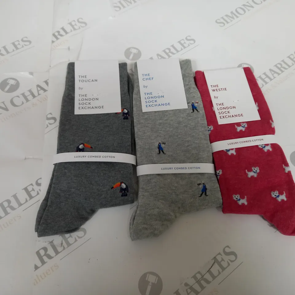 THE LONDON SOCK EXCHANGE 3 PACK SOCKS SIZE 5