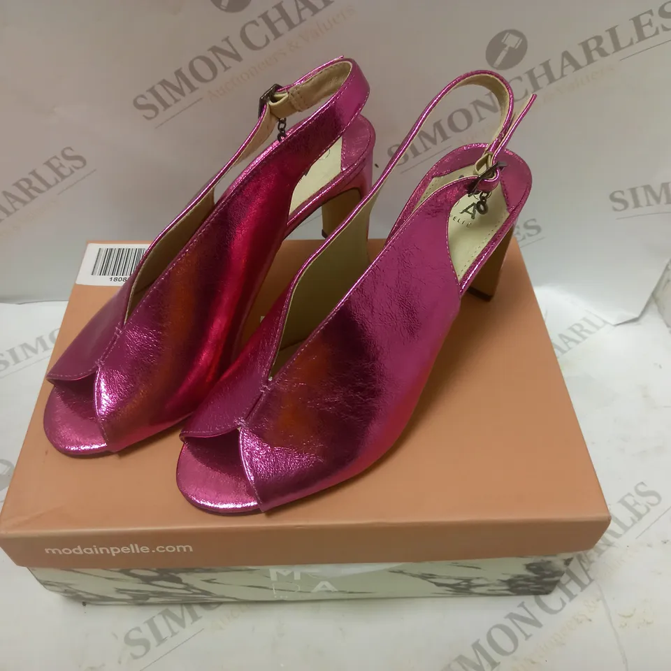 BOXED CHRISSI FUSCHAI METALLIC LEATHER