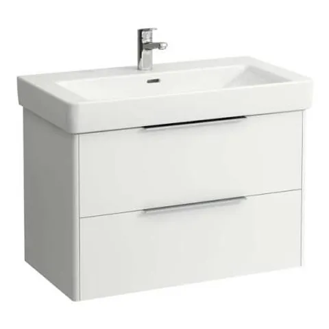 BRAND NEW BOXED LAUFEN BASE VANITY UNIT FOR PRO WASHBASIN 810 X 440 X 530MM 2 DRAWERS WHITE // WASH BASIN NOT INCLUDED