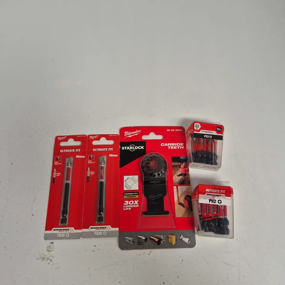 MILWAUKEE DRILL BIT SETS & STARLOCK CARBIDE TEETH ACCESSORIES – ASSORTED PACKAGED BITS