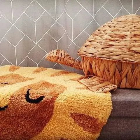 BRAND NEW NATURAL TURTLE WICKER STORAGE BOX