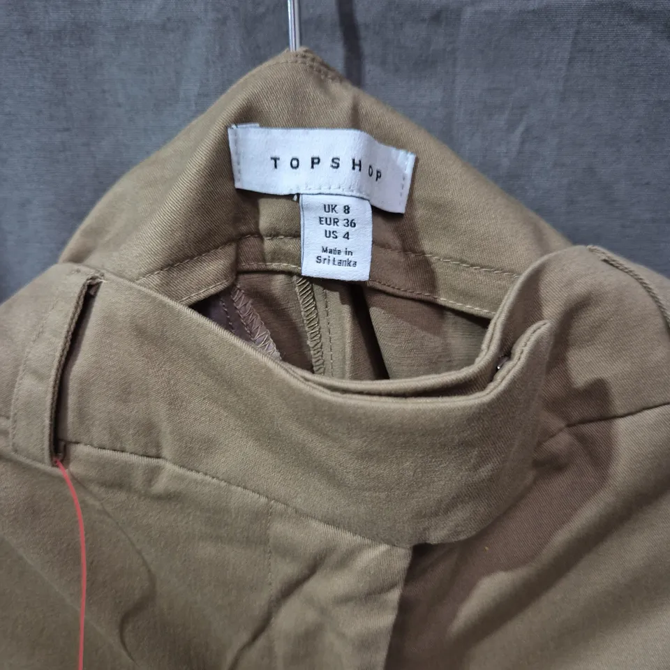 TOPSHOP WOMEN'S CAMEL TROUSERS – UK 8