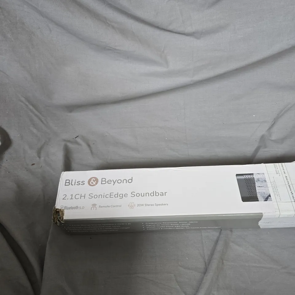 BLISS & BEYOND 2.1CH SONICEDGE SOUNDBAR – BOXED