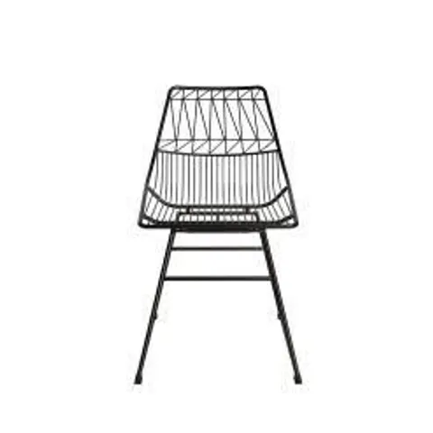BOXED DOREL HOME ASTRID WIRE METAL DINING CHAIR BLACK