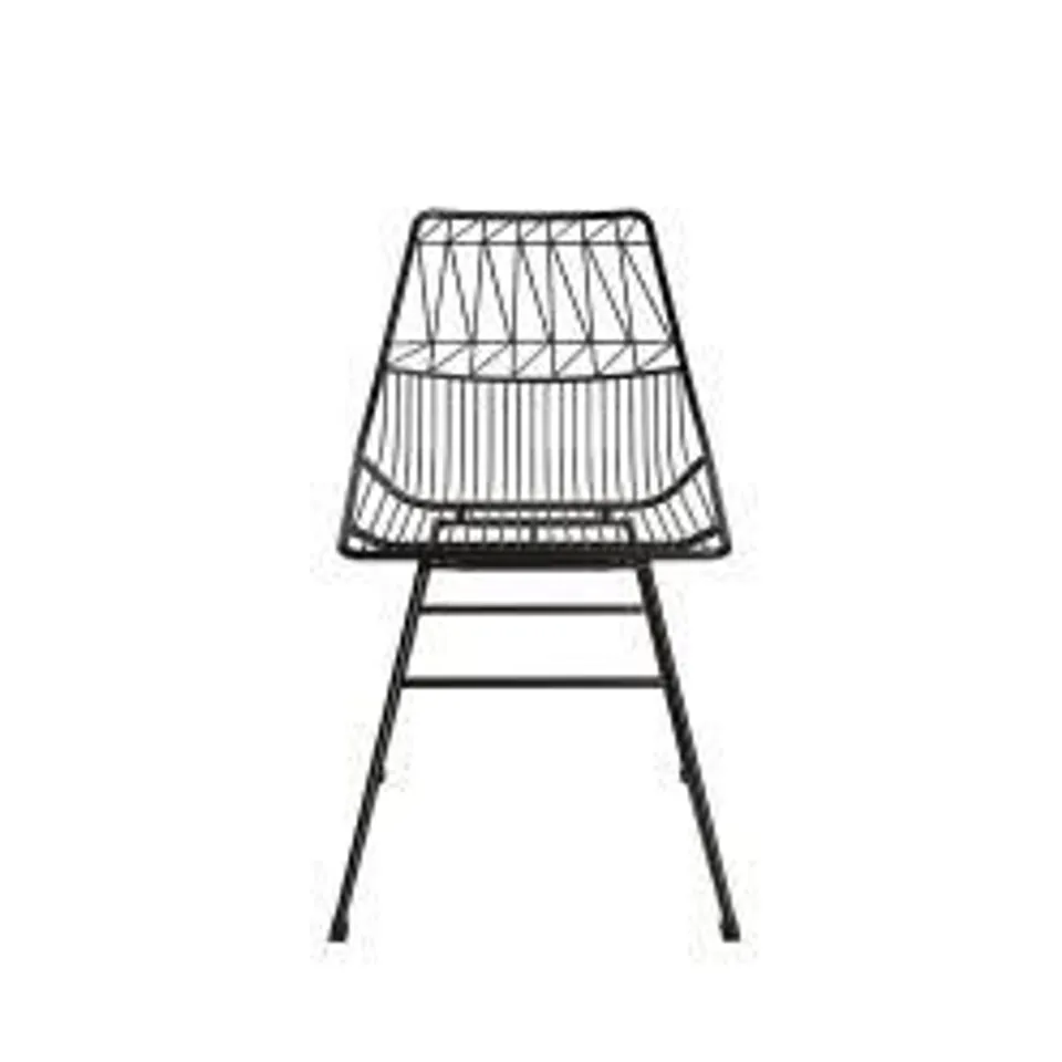 BOXED DOREL HOME ASTRID WIRE METAL DINING CHAIR BLACK