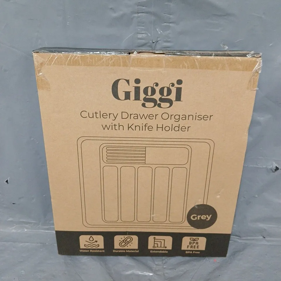 BOXED GIGGI CUTLERY DRAWER ORGANISER WITH KNIFE HOLDER