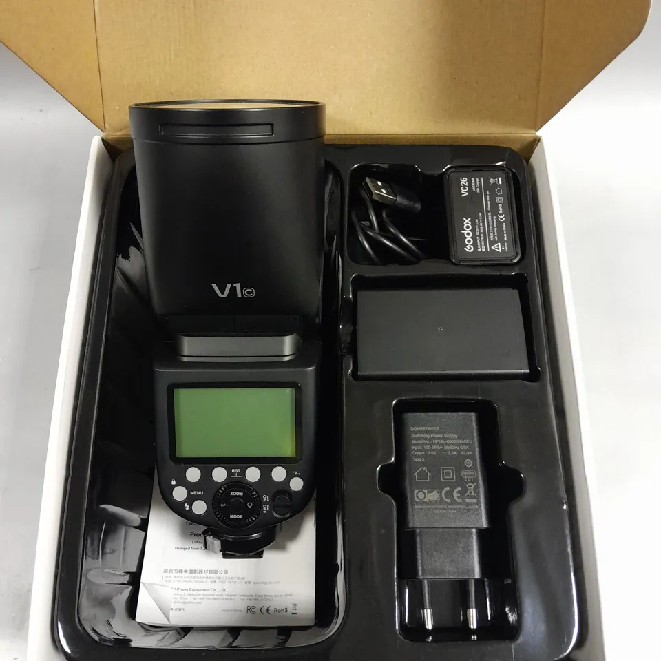 GODOX V1C ROUND HEAD CAMERA FLASH 