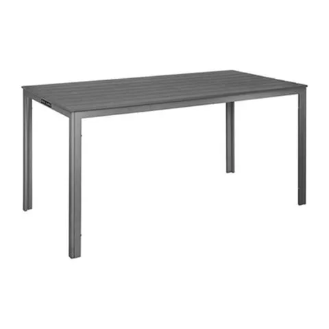 BOXED BOLERO VALLETTA GREY SLATTED OUTDOOR TABLE 1560MM
