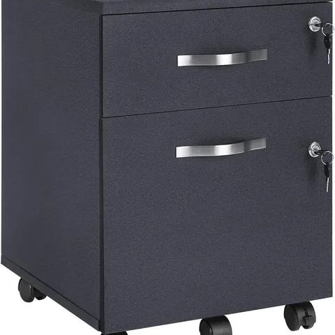 BOXED VASAGLE LOCKABLE FILE CABINET - BLACK