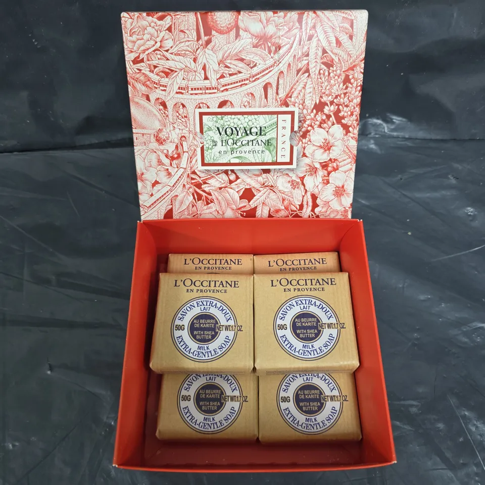 BOXED VOYAGE DE L'OCCITANE EXTRA GENTLE MILK SOAP SET 