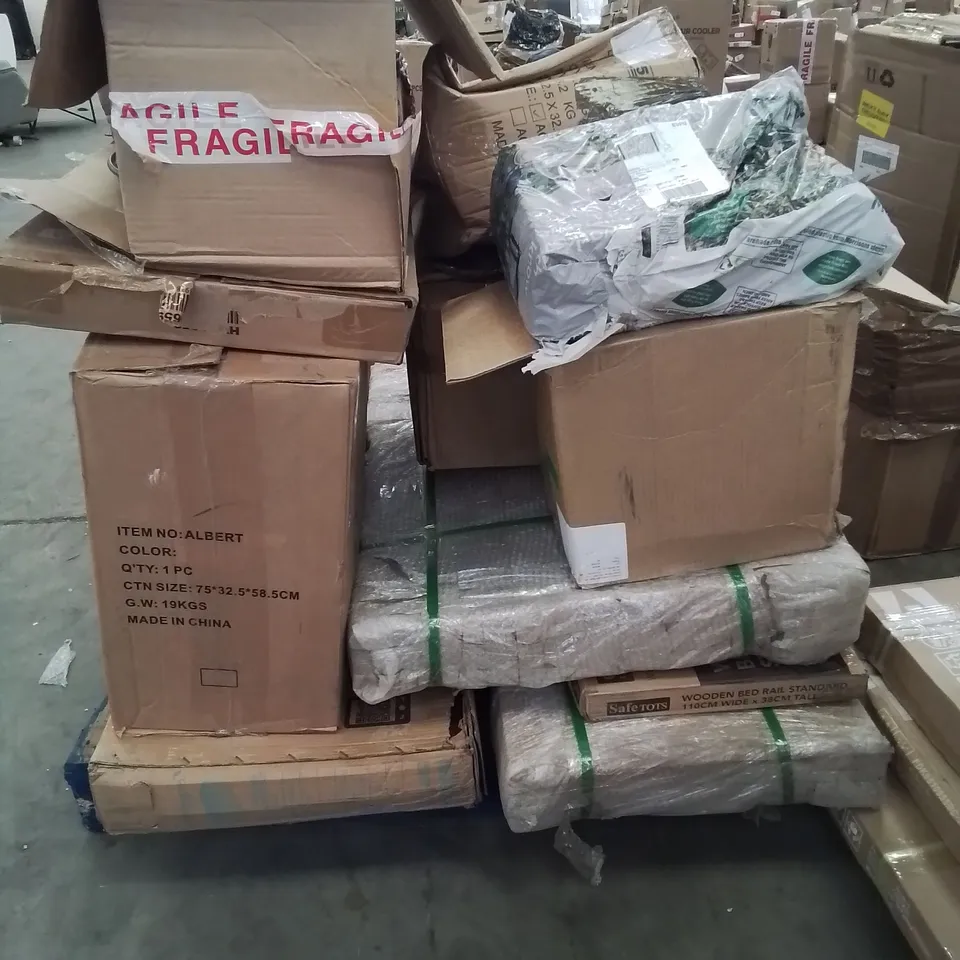 PALLET CONTAINING VARIOUS INCOMPLETE FURNITURE PARTS CHAIRS ETC.