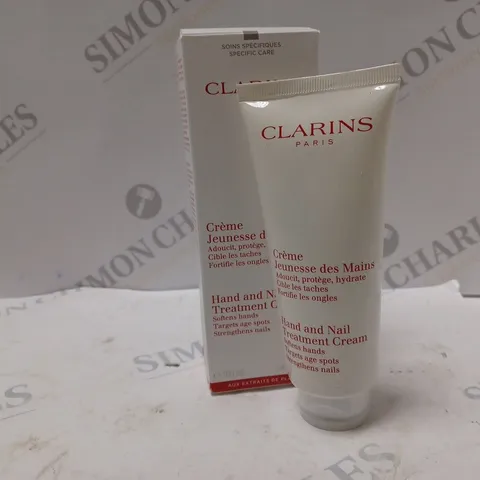 BOXED CLARINS HAND AND NAIL AND NAIL TREATMENT CREAM (100ml)