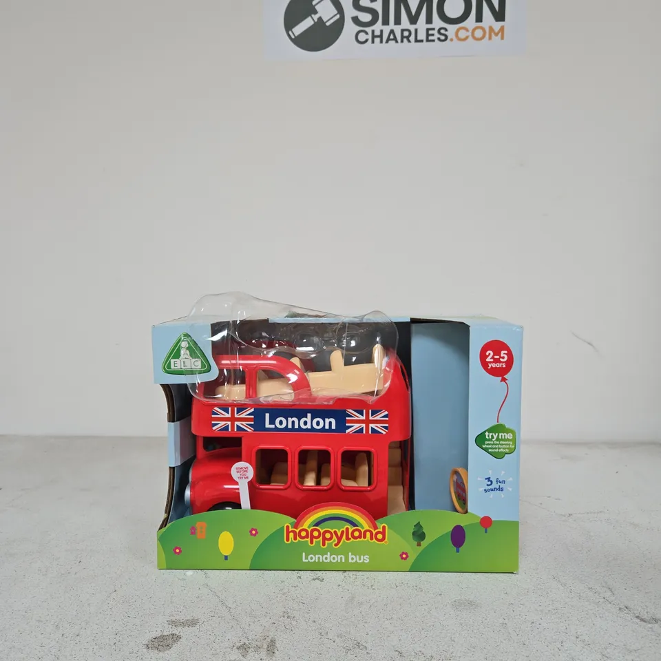 HAPPYLAND LONDON BUS TOY – RED DOUBLE-DECKER, BOXED