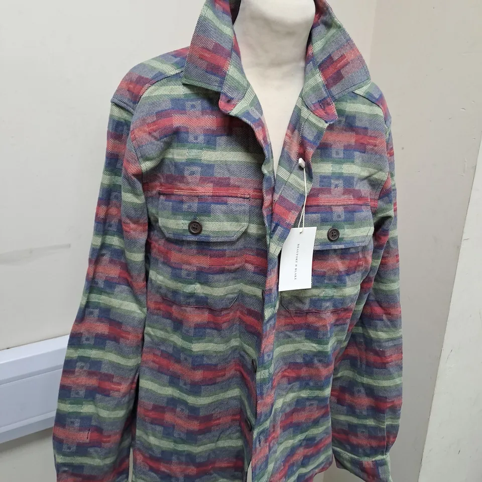 BEAUFORT AND BLAKE MULTI COLOURED SHIRT SIZE M