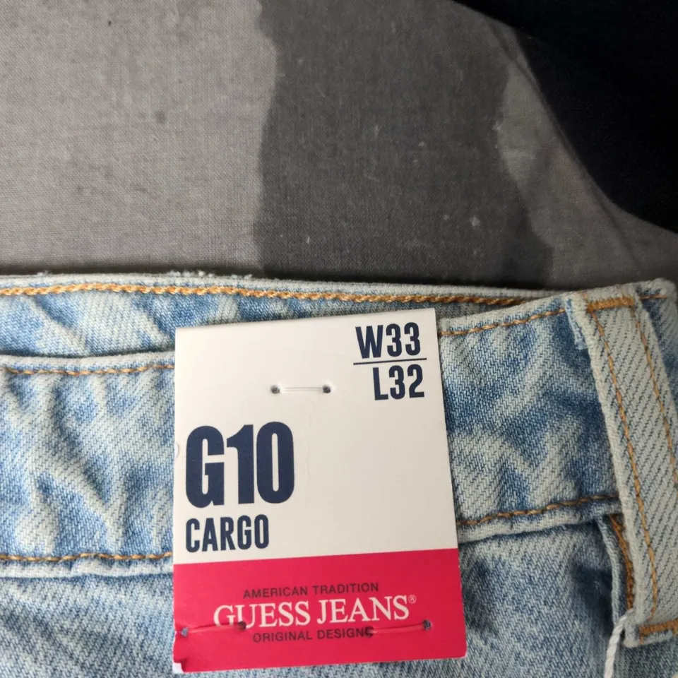 UK 33X32 GUESS JEANS G10 CARGO DENIM JEANS