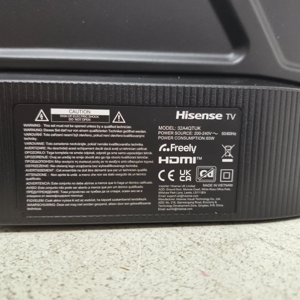 HISENSE 32-INCH LED TV – MODEL 32A40TUK