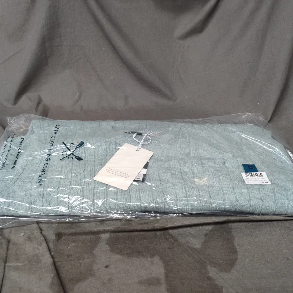 BAGGED CREW CLOTHING COMPANY LAMBSWOOL CABLE CREW MEDIUM JUMPER