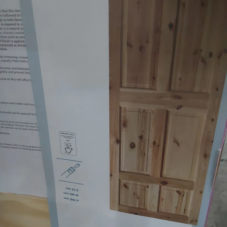 KNOTTY PINE 6 PANEL INTERNAL DOOR 1981 × 686mm