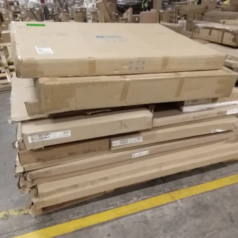 PALLET OF ASSORTED INCOMPLETE DESIGNER FURNITURE PARTS AND PIECES 