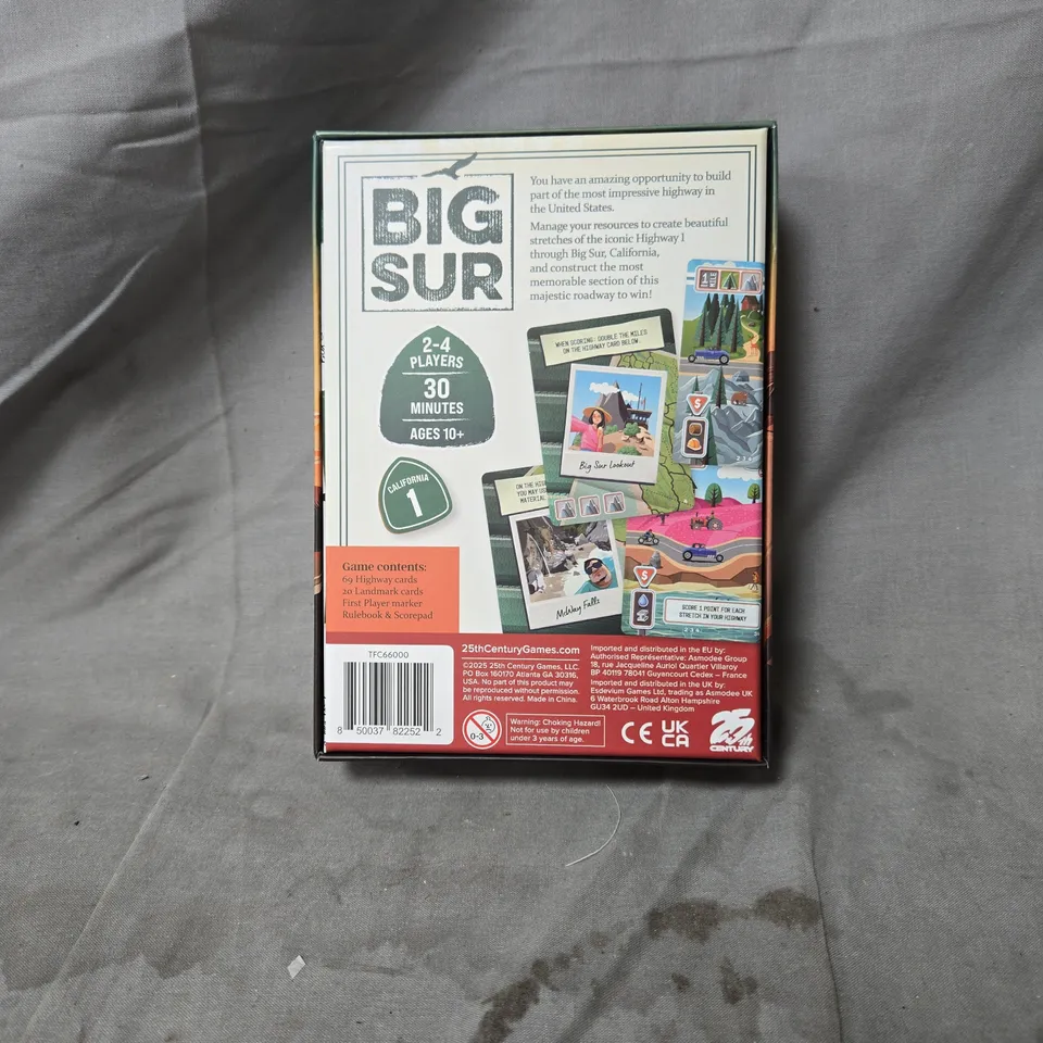 BIG SUR BOARD GAME – 2–4 PLAYERS, 30 MINUTES