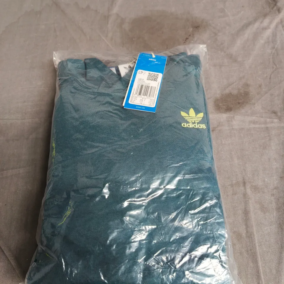 ADIDAS LIGHT GREEN LOGO HOODIE SIZE 11-12 YRS 
