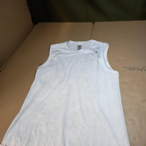 WHITE MEDIUM GYMSHARK TANK TOP 