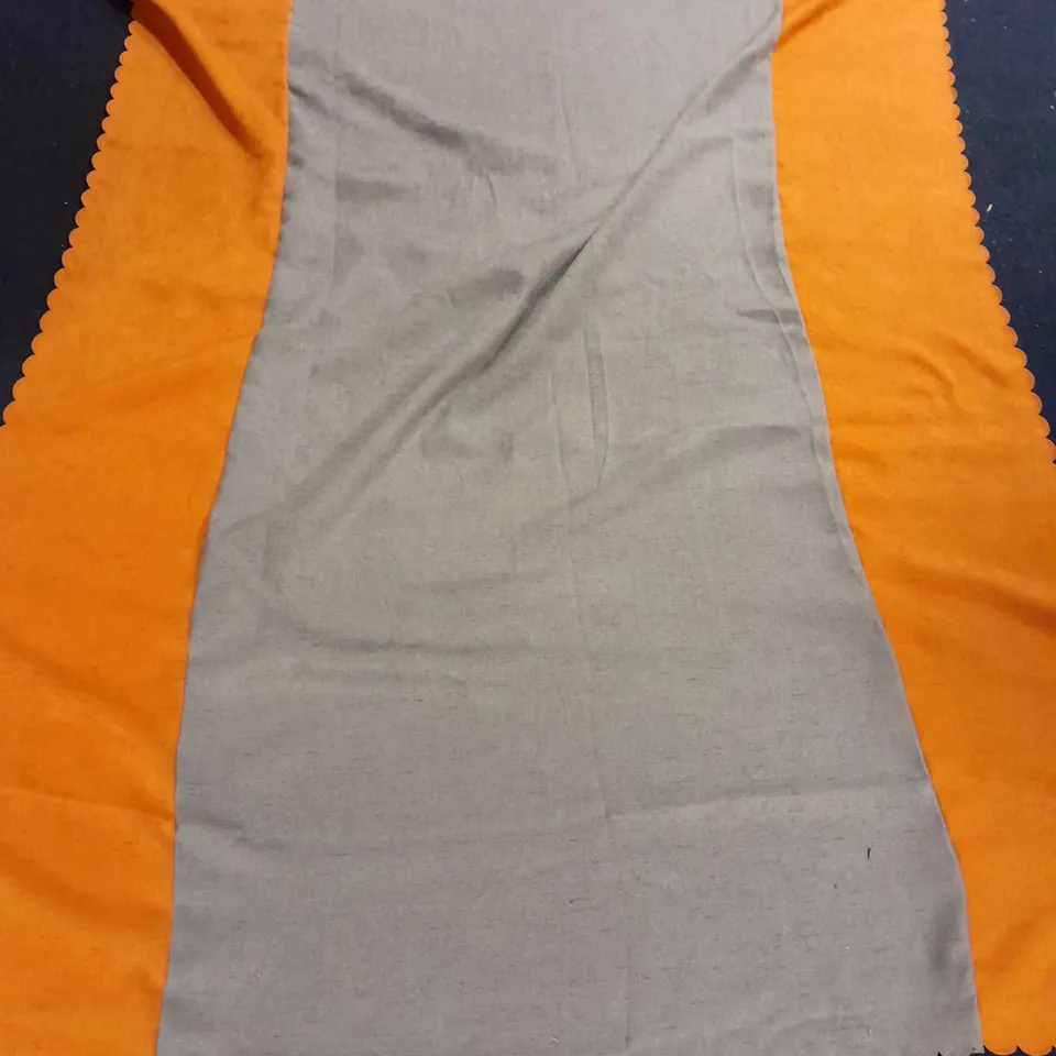 150 x 200cm ORANGE/GREY STRIPE RING CURTAINS
