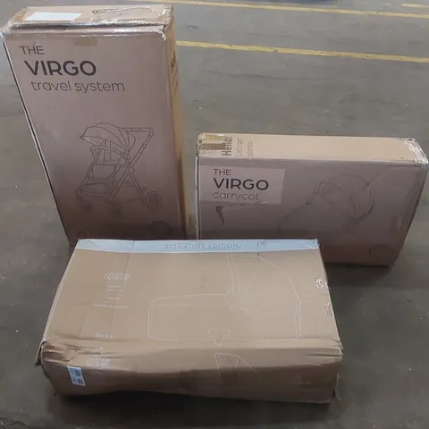 3x BOXES OF ASSORTED DESIGNER PRAM PARTS 