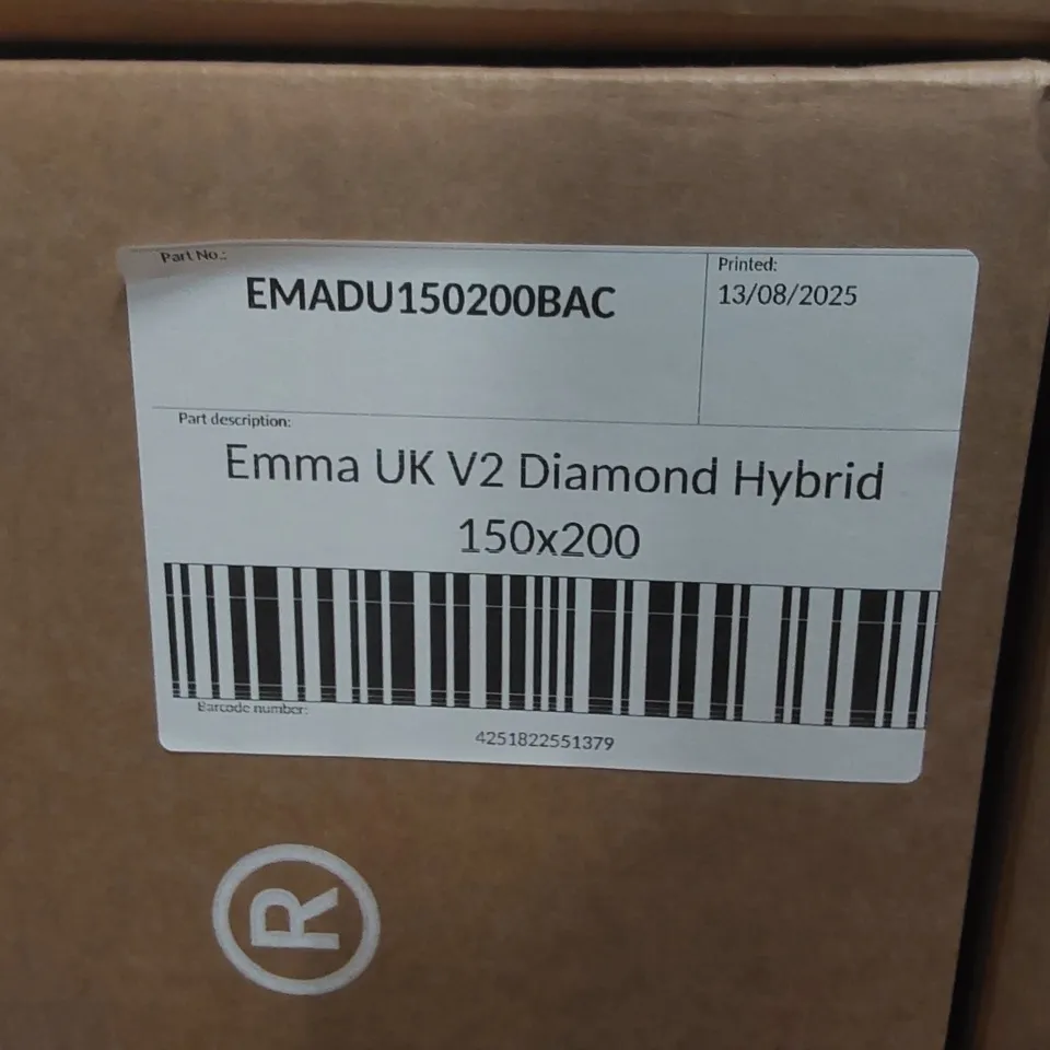 BRAND NEW BOXED EMMA UK V2 DIAMOND HYBRID 150 x 200CM KING SIZE MATTRESS 