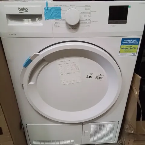 HOTPOINT 8KG CONDENSER TUMBLE DRYER IN WHITE 