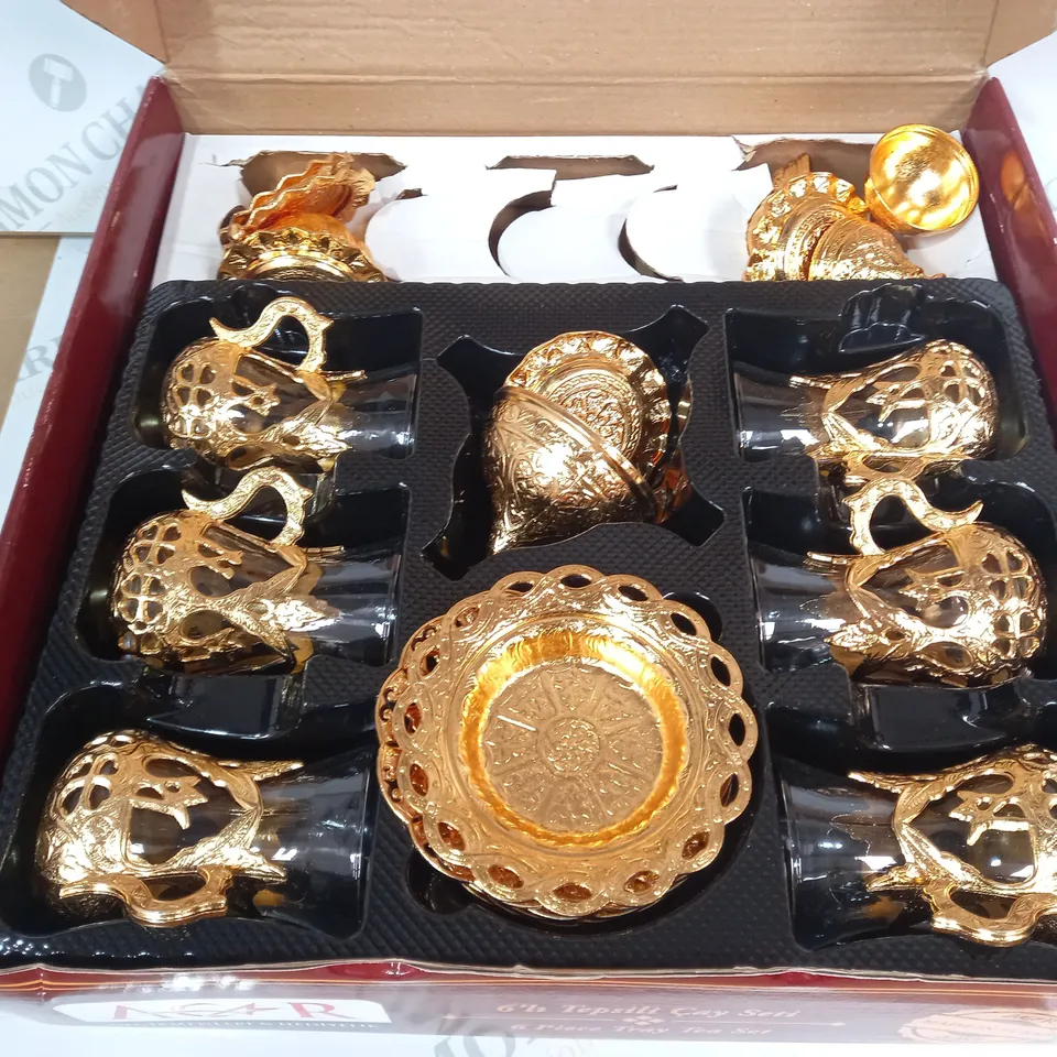 DEGIRMENLERI & HEDIYELIK 6 PIECE TRAY TEA SET