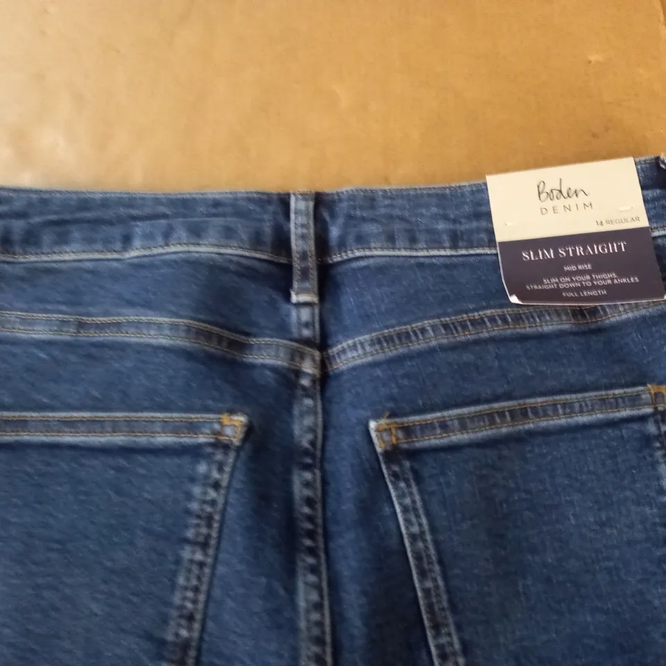 BODEN DENIM SLIM STRAIGHT JEANS - 14 REG