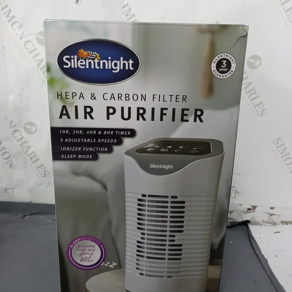 BOXED SILENT NIGHT AP2202A-GS AIR PURIFIER