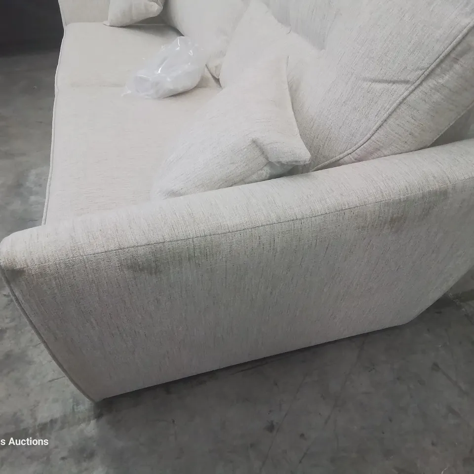 DESIGNER  ASHLEY THREE SEATER SOFA NATURAL FABRIC 