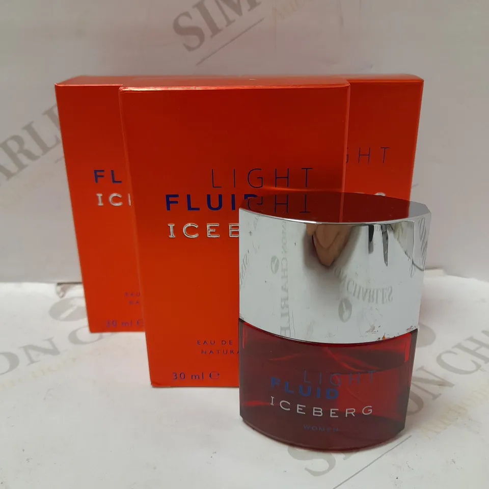 LOT OF APPROX 8 X 30ML ICEBERG LIGHT FLUID EAU DE TOILETTE FOR WOMEN