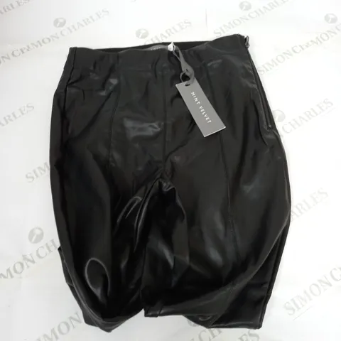 MINT VELVET FAUX LEATHER TREGGING - S