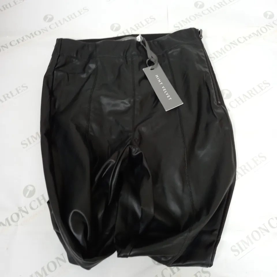 MINT VELVET FAUX LEATHER TREGGING - S