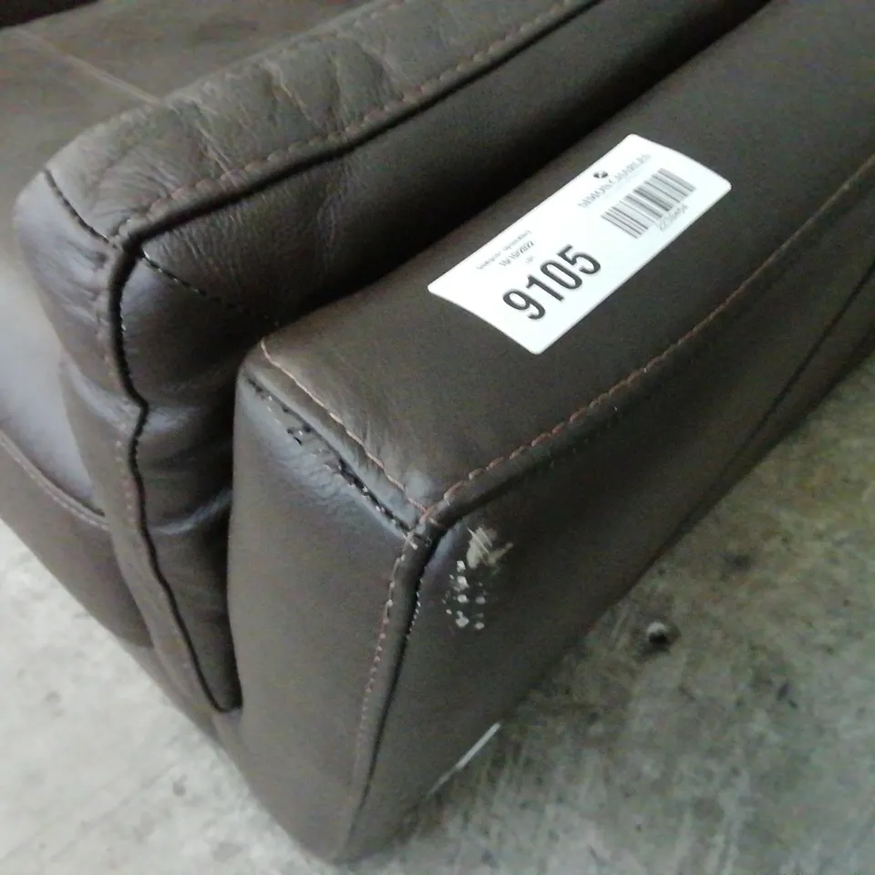 DESIGNER SOFOLOGY FELLINI BROWN LEATHER ARMCHAIR